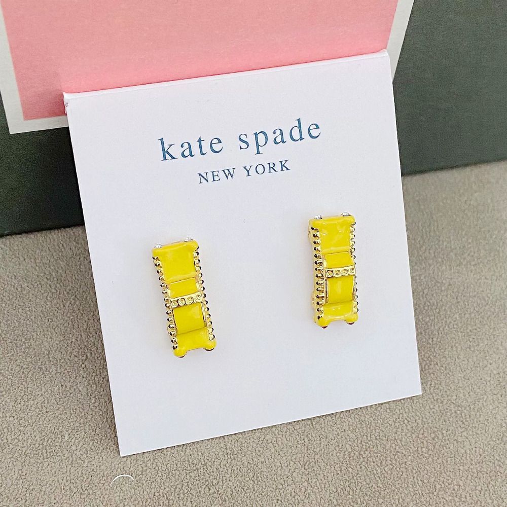 kate spade Yellow Enamel Rhinestone Inlay Car - Picture 6 of 6